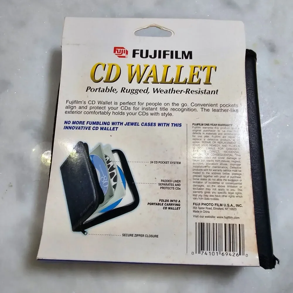 FujiFilm & Trex Vinyl CD Zipper Travel Storage Case - 24 ct each. Total 48 cd's
